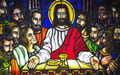 "The Last Supper," stained glass from a Catholic church in the Philippines